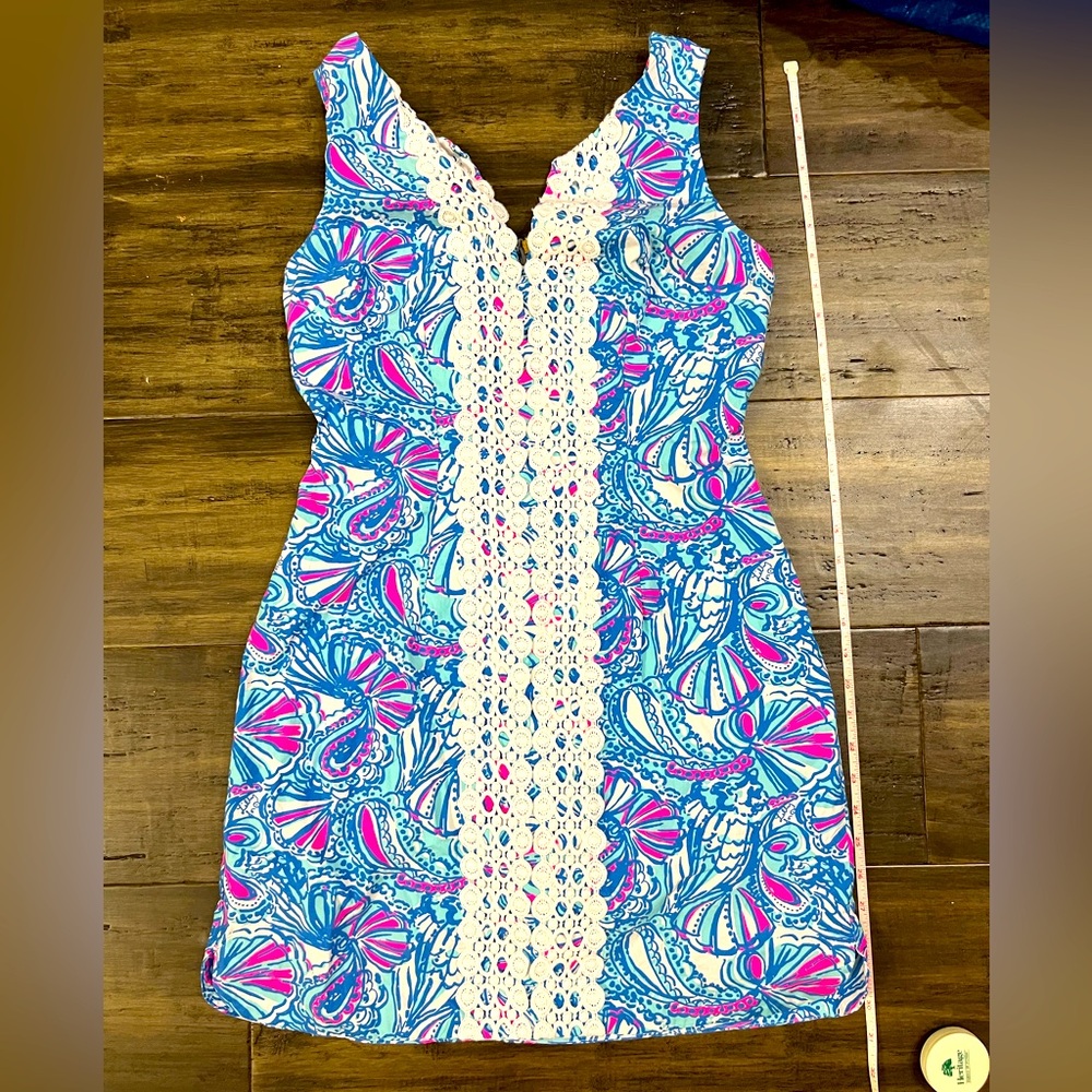 Lilly Pulitzer pink and blue sheath sundress sz 6